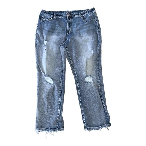Maurices Denim - Maurices High Rise Distressed Jeans
Medium Wash 
Size 20